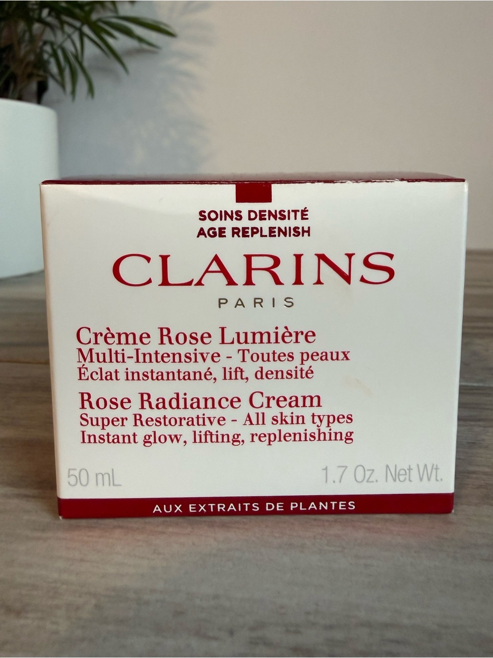 Clarins Super Restorative Rose Radiance Peptide Face Moisturizer Cream 1.7 oz